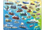 Puslespil - Larsen Puzzles Puzzle Historical Vehicles 1783-1939 - 54 pieces Maxi (36.5x28.5 cm) Floor - HL7