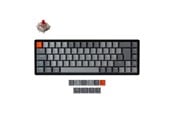 Tastatur - Keychron K6 RGB Aluminium Wireless Hot Swap Gateron Red - Gaming Tastatur - Uden Numpad - Nordisk - Sort - K6-Q1-BO