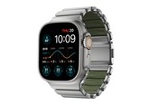 Smartwatch - Tilbehør - Nomad Stratos Band Natural Titanium Forest Green FKM - Apple Watch 45/46/49mm - NM009568858