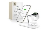 Mobil - Adaptere & Opladere - Tech-Protect QI15W-A45 3-in-1 Wireless Charger with MagSafe for Apple Devices - White - 5906302375615
