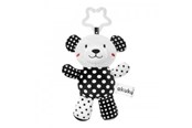 Babylegetøj - Akuku Plush hanging toy black/white BEAR - A0470