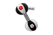 Babylegetøj - Akuku Plush rattle DUMBBELL - A0482