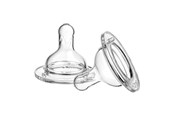 Baby Udstyr - Akuku Silicone teats for wide neck bottle (2pcs) 3m+ - A0120