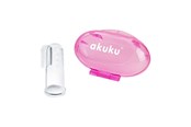 Baby Udstyr - Akuku Silicone toothbrush and gums massager in case - A0265