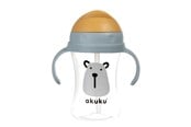 Baby Udstyr - Akuku Cup with flip-top straw 300 ml / BEAR - A0203