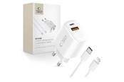 Mobil - Adaptere & Opladere - Tech-Protect NCA45W-GAN 2-Port 45W AC Charger - White - 5906302336012