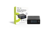 Mobil - Adaptere & Opladere - Mobile Origin 240W GaN Display Charger Hub PW39 - 4x USB-C + 2x USB-A - MO-240WDCH-PW39