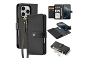 Mobil - Covers & Cases - Dux Ducis Lava Leather Case for iPhone 16 Pro - Black - 6934913004968