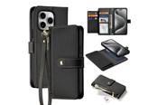 Mobil - Covers & Cases - Dux Ducis Lava Leather Case for iPhone 15 Pro - Black - 6971824163155
