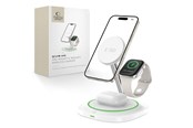 Mobil - Adaptere & Opladere - Tech-Protect QI15W-A46 3in1 Magnetic MagSafe Inductive Charger - White - 5906302361007