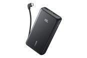 Powerbank - Anker Zolo Power Bank (20000 mAh - 22.5W Built-In USB-C Cable) - Black Powerbank - Sort - 20000 mAh - A110EH11
