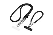 Mobil - Andet Tilbehør - Tech-Protect  C10S Rope Phone Lanyard - Black-Titanium - 5906302340088