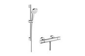 Brus og monteringstilbehør - Hansgrohe Croma Select E Vario/Ecostat Comfort term/brus 650mm krom/hvid - 27081400