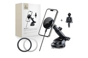 Mobil - Adaptere & Opladere - Tech-Protect mm15W-V5 Magnetic MagSafe Car Mount for Cockpit / Windshield / Air Vent - Black - 5906302361045