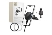 Mobil - Adaptere & Opladere - Tech-Protect mm15W-V5 Magnetic MagSafe Car Mount for Air Vent / CD Slot - Black - 5906302361083