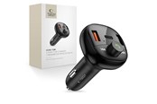 Mobil - Adaptere & Opladere - Tech-Protect CC06 3-Port PD72W Car Charger with Transmitter - Black - 5906302361786