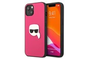 Mobil - Covers & Cases - Karl Lagerfeld Leather Ikonik Karl's Head Metal Case for iPhone 13 mini - Pink - 3666339028572