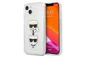 Mobil - Covers & Cases - Karl Lagerfeld Glitter Karl's & Choupette Head case for iPhone 13 mini - silver - 3666339028732