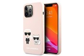 Mobil - Covers & Cases - Karl Lagerfeld Silicone Ikonik Karl&Choupette MagSafe Case for iPhone 13 Pro Max - Light Pink - 3666339035150
