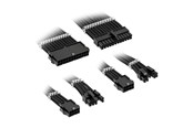Strømkabel (intern) - Kolink Core Standard Braided Cable Extension Kit - Jet Black - 2x 6+2pin 1x 4+4pin 1x 20-4pin - CORESTANDARD-EK-BLK