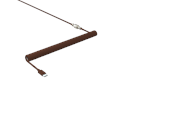 USB kabel - Xtrfy Cable USB-C to USB-A w. connector Coiled Braided Retro Brown - 6:27-CA-USBC-CON-USBA-CO-BR-BROWN