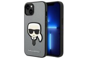 Mobil - Covers & Cases - Karl Lagerfeld Saffiano Karl's Head Patch case for iPhone 14 Plus - silver - 3666339077082