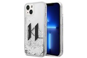 Mobil - Covers & Cases - Karl Lagerfeld Liquid Glitter Big KL case for iPhone 14 - silver - 3666339085681
