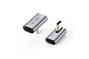 USB kabel - Tech-Protect Ultraboost AA03 USB-C Angle Adapter - Grey - 5906302367986
