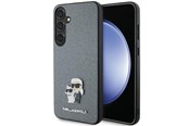 Mobil - Covers & Cases - Karl Lagerfeld KLHCS24SPSAKCMPG S24 S921 hardcase gray/gray Saffiano Karl & Choupette Metal Pin - 3666339242053