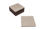 Trælegetøj - Playwood Plywood Square Coasters 12 pieces - SL091