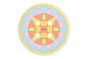 Puslespil - Classic World Wooden Mandala Puzzle Flower Wood - 20261