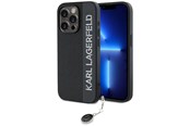 Mobil - Covers & Cases - Karl Lagerfeld Saffiano Rhinestones & Charm case for iPhone 15 Pro - black - 3666339257989