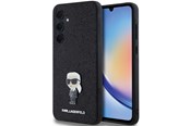 Mobil - Covers & Cases - Karl Lagerfeld Fixed Glitter Ikonik Logo Metal Pin case for Samsung Galaxy A35 - black - 3666339259488