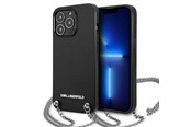 Mobil - Covers & Cases - Karl Lagerfeld Monogram Plaque Case for iPhone 13 Pro / 13 6.1" - Black - 3666339049942