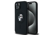 Mobil - Covers & Cases - Karl Lagerfeld Silicone Karl&Choupette MagSafe case for iPhone 15 Plus / 14 Plus - black - 3666339254056