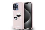Mobil - Covers & Cases - Karl Lagerfeld Silicone Karl&Choupette MagSafe Case for iPhone 15 Pro Max - Pink - 3666339256876