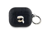 Mobil - Andet Tilbehør - Karl Lagerfeld Monogram Karl Head case for AirPods 3 - black - 3666339283650