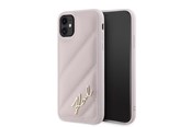 Mobil - Covers & Cases - Karl Lagerfeld Diagonal Quilted Script case for iPhone 11 / Xr - pink - 3666339252403