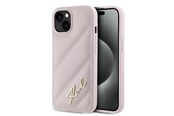 Mobil - Covers & Cases - Karl Lagerfeld Diagonal Quilted Script case for iPhone 15 / 14 / 13 - pink - 3666339252502