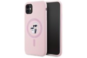 Mobil - Covers & Cases - Karl Lagerfeld Silicone Karl&Choupette MagSafe iPhone 11 Case - Pink - 3666339254360