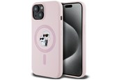 Mobil - Covers & Cases - Karl Lagerfeld Silicone Karl&Choupette MagSafe iPhone 15 Case - Pink - 3666339254469