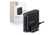 USB hub - Tech-Protect DC240W-GaN Charging Station 6 Ports 4 x USB-C 2 x USB-A 240W QC3.0 - Black USB hub - USB 3.0 - 6 ports - Sort - 5906302390878