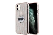 Mobil - Covers & Cases - Karl Lagerfeld IML Choupette Head & Monogram case for iPhone 11 / Xr - pink - 3666339286040