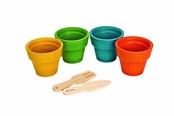 Babylegetøj - PLANTOYS Blomsterkrukkesæt - PT-8617