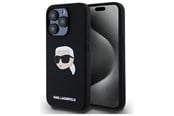 Mobil - Covers & Cases - Karl Lagerfeld KLHMP15LSKHPPLK iPhone 15 Pro 6.1" black/black hardcase Silicone Karl Head Print MagSafe - 3666339257149