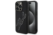 Mobil - Covers & Cases - Karl Lagerfeld 3D Rubber Signature Case for iPhone 15 Pro Max - Black - 3666339257576