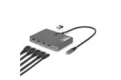 Dockingstation - StarTech.com QUAD-USB-DP-ADAPT USB-C to Quad-Monitor Workstation Adapter 4K 60Hz DisplayPort 140W PD Passthrough for Laptop Charging - QUAD-USB-DP-ADAPT