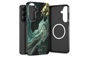 Mobil - Covers & Cases - Tech-Protect Lamano MagSafe Case for Samsung Galaxy A57 5G - Black & Green - 5906302392209