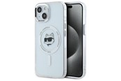 Mobil - Covers & Cases - Karl Lagerfeld IML Metal Choupette Head MagSafe iPhone 15 Plus Case - White - 3666339284190