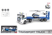 Legetøjsbil - Masen Transportbil m/lys lyd & helikopter - 22106